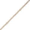 14k Yellow Gold 18.85ctw Round Brilliant Diamond Illusion Set Tennis Necklace With Large Stations