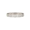 18k White Gold 5.25ctw Pave Diamond Flower Bangle Bracelet