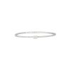 18k White Gold 1.02ctw Radiant Cut Diamond Pave Bangle Bracelet