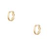 18k Yellow Gold 1.04ct Round Brilliant Diamond Open Link Hoop Earrings