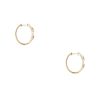 18k Yellow Gold 1.04ct Round Brilliant Diamond Open Link Hoop Earrings