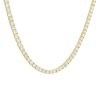 14k Yellow Gold 12.33ctw Round Brilliant Diamond Tennis Necklace