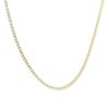 14k Yellow Gold 7.02ctw Round Brilliant Diamond Tennis Necklace