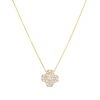 18k Yellow Gold 1.05ctw Round Brilliant & Baguette Cut Diamond "X" Necklace