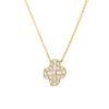 18k Yellow Gold 1.05ctw Round Brilliant & Baguette Cut Diamond "X" Necklace