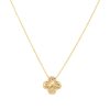 18k Yellow Gold 1.05ctw Round Brilliant & Baguette Cut Diamond "X" Necklace