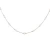 18k White Gold 3.71ctw Oval Shape Diamond Bar Necklace