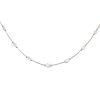 18k White Gold 3.71ctw Oval Shape Diamond Bar Necklace