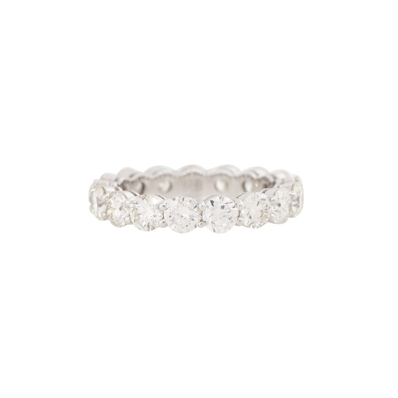 18k White Gold 3.75ctw Round Brilliant cut Diamond Eternity Ring