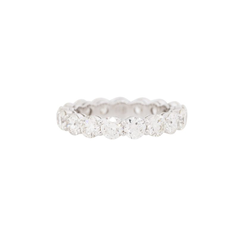 18k White Gold 3.75ctw Round Brilliant cut Diamond Eternity Ring