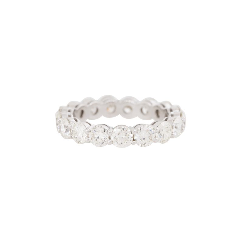 18k White Gold 3.75ctw Round Brilliant cut Diamond Eternity Ring