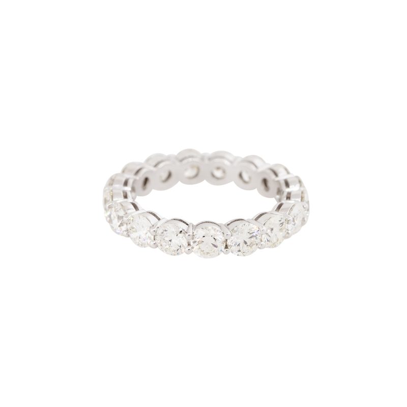 18k White Gold 3.75ctw Round Brilliant cut Diamond Eternity Ring