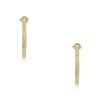 14k Yellow Gold 0.50ctw Round Brilliant Cut Diamond Hoop Earrings