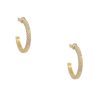 14k Yellow Gold 0.50ctw Round Brilliant Cut Diamond Hoop Earrings