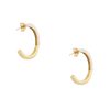 14k Yellow Gold 0.50ctw Round Brilliant Cut Diamond Hoop Earrings