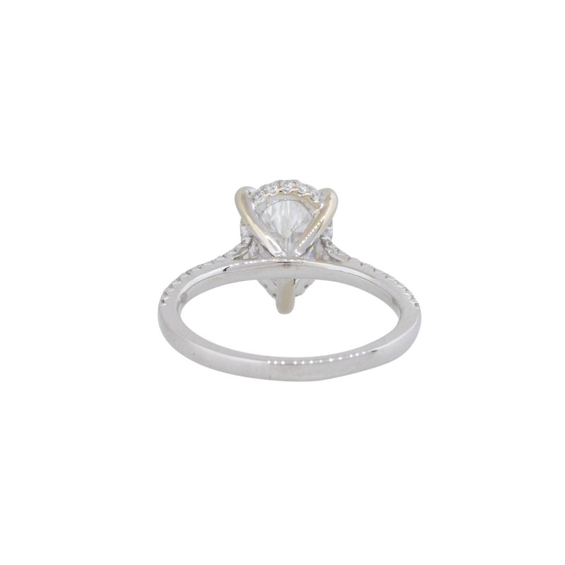 GIA 18k White Gold 2.13ctw Pear Shape Diamond Engagement Ring