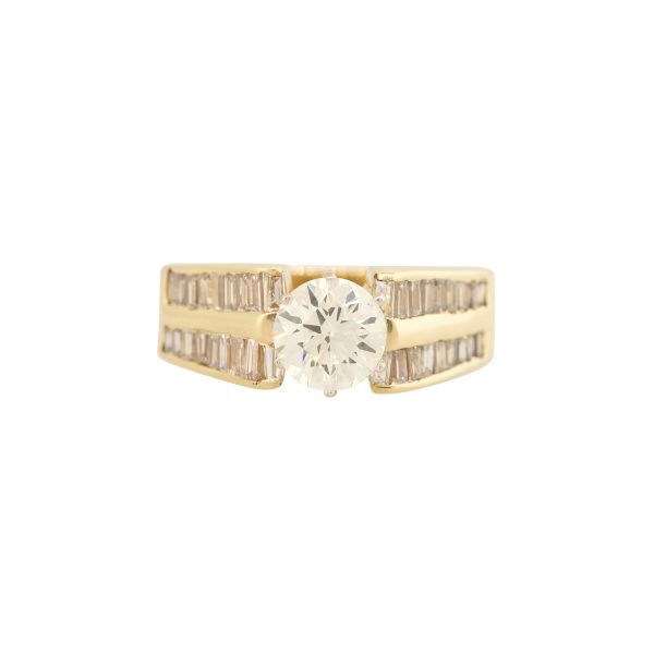 GIA Certified 14k Yellow Gold 2.00ctw Round Brilliant Diamond Engagement Ring