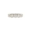18k White Gold 3.77ctw Natural Round Brilliant Cut Diamond Halfway Band