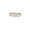 18k White Gold 3.77ctw Natural Round Brilliant Cut Diamond Halfway Band