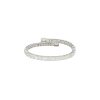 18k White Gold 22.68ctw Natural Round Brilliant & Emerald Cut Diamond Bypass Bracelet