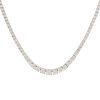 14k White Gold 5.62ctw Natural Round Brilliant Cut Diamond Graduated Tennis Necklace
