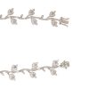 18k Two-Tone Gold 5.39ctw Natural Diamond Pave 6 Rose Lariat Drop Necklace