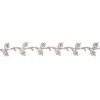 18k Two-Tone Gold 5.39ctw Natural Diamond Pave 6 Rose Lariat Drop Necklace