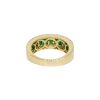 14k Yellow Gold 1.98ctw Emerald & 0.51ctw Natural Diamond 3-Row Ring