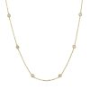 14k Yellow Gold 1.04ctw Natural Round Brilliant Diamond By The Yard Necklace