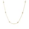 14k Yellow Gold 1.04ctw Natural Round Brilliant Diamond By The Yard Necklace
