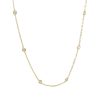 14k Yellow Gold 1.04ctw Natural Round Brilliant Diamond By The Yard Necklace