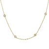 14k Yellow Gold 1.04ctw Natural Round Brilliant Diamond By The Yard Necklace