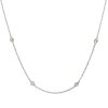 14k White Gold 0.53ctw Natural Round Brilliant Cut Diamond By The Yard Necklace