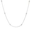 14k White Gold 0.53ctw Natural Round Brilliant Cut Diamond By The Yard Necklace