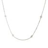 14k White Gold 0.53ctw Natural Round Brilliant Cut Diamond By The Yard Necklace