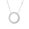 14k White Gold 1.65ctw Natural Baguette Cut Diamond Circle Pendant/Necklace