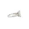18k White Gold 1.69ctw Natural Round Brilliant & Baguette Cut Diamond Square Ring