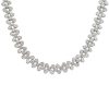 18k White Gold 16.23ctw Natural Pear Shape & Round Brilliant Cut Diamond Necklace