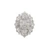 18k White Gold 2.96ctw Natural Multi-Cut Diamond Mosaic Large Ring