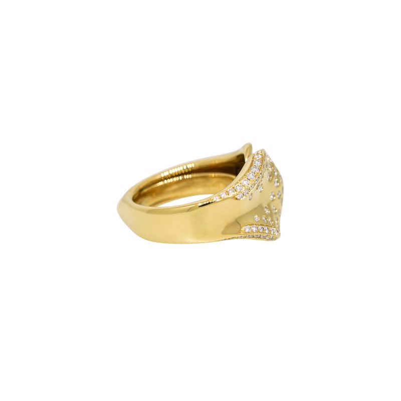 18k Yellow Gold 0.60ctw Round Brilliant Diamond Sprinkle Ring