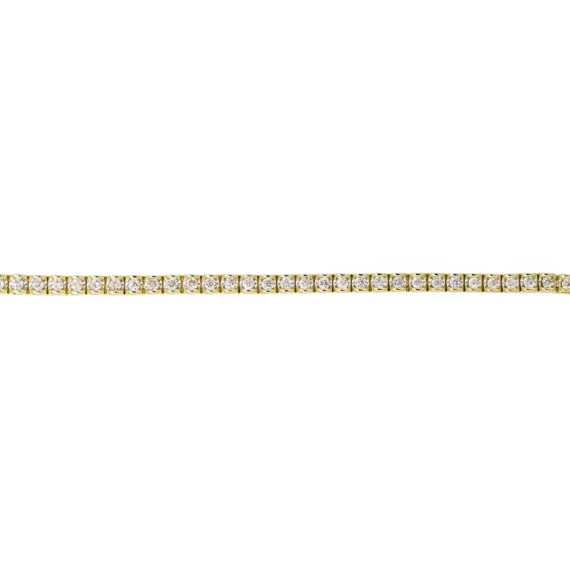 14k Yellow Gold 2.50ctw Natural Round Brilliant Cut Diamond Tennis Bracelet