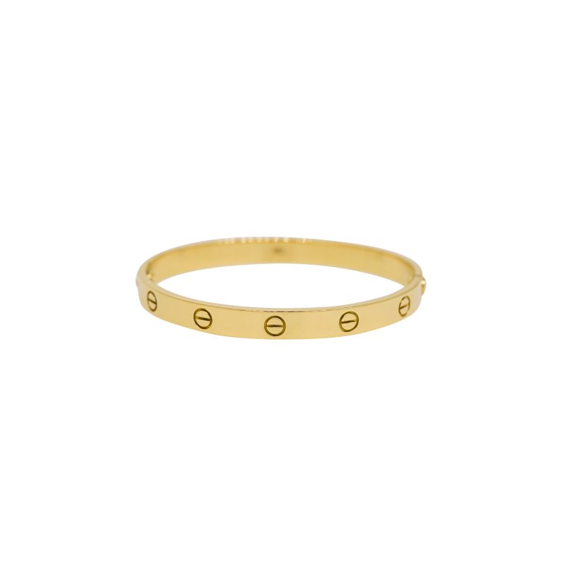 Cartier LOVE 18k Yellow Gold Size 18 Bangle Bracelet