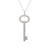 Tiffany & Co. Platinum Natural 0.58 Carat Diamond Key Necklace