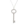 Tiffany & Co. Platinum Natural 0.58 Carat Diamond Key Necklace