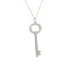 Tiffany & Co. Platinum Natural 0.58 Carat Diamond Key Necklace