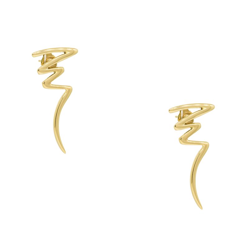 Tiffany & Co 18k Yellow Gold Paloma Picasso Scribble Earrings