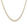18k Yellow Gold Natural 7.34 Carat Diamond Graduated Bezel Set Necklace