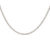 14k White Gold Natural 5.10 Carat Round Brilliant Cut Diamond Tennis Necklace