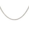 14k White Gold Natural 5.10 Carat Round Brilliant Cut Diamond Tennis Necklace