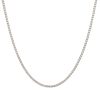 14k White Gold Natural 5.10 Carat Round Brilliant Cut Diamond Tennis Necklace